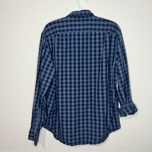 J.Crew Men's Longe Sleeve Blue Plaid Button Down Casual Shirt 100% Cotton Large - Picture 5 of 12